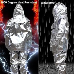 Combinaison ignifuge Swelder <span class=keywords><strong>anti</strong></span>-rayonnement thermique 1000 ℃   Combinaison ignifuge résistante à la chaleur, uniforme aluminisé - Product Image 4