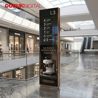 Totem numérique vertical COSUN pour affichage publicitaire sur pied en intérieur