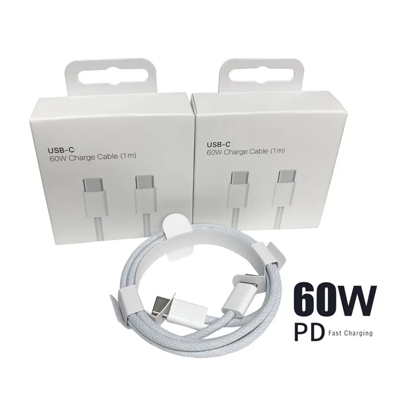 CABLE USB C BLANCO 1M 60W