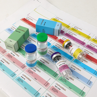 Étiquettes d'emballage de marque personnalisées d'autocollant de flacon de bouteille d'impression de haute qualité du fabricant OEM pour peptide