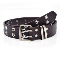 Ceinture à rivets en cuir Pu pour hommes et femmes, Style gothique, Double boucle à ardillon, mode décontractée, accessoires pour Jeans