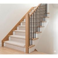 Poteau de rampe d'escalier moderne vertical rond personnalisable avec peinture en poudre pour la décoration intérieure