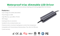 Transformateur LED à découpage de phase AC CETL SAA RCM 100W 150W 200W 300W DC 12V 24V pour modules LED