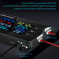 KWS-AC301 Voltmeter Digital Akurasi Tinggi Meteran Daya Listrik Wattmeter Penganalisis Energi AC 50-300V Detektor Tegangan 0-100A