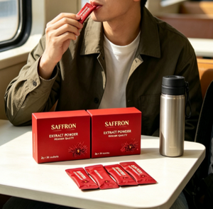 ผงเครื่องดื่มสารสกัดหญ้าฝรั่นฉลากส่วนตัว 2 กรัม x 30 ซอง ผลิตภัณฑ์เสริมอาหารสมุนไพร คุณภาพพรีเมียม ผงหญ้าฝรั่นละลายได้ - Product Image 4