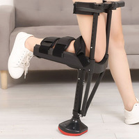 Entrejambe télescopique pour adultes, 1 pièce, mains libres, pour fracture de la cheville, blessures frontales, une jambe
