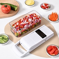 Hachoir professionnel en plastique compact cuisine coupe-légumes conteneur hachoir à oignons et trancheuse à mandoline végétarienne