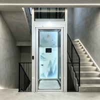 Mini-ascenseur domestique 400 kg, ascenseur panoramique à traction pour villa, ascenseur à cabine vitrée pour immeuble résidentiel, maison privée