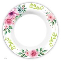 Assiette de Table Classique Élégante Incassable en Mélamine, Design Intemporel, Imprimée en Couleur Directement de l'Usine sur Plastique