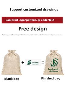 Customizable Burlap Drawstring <b>Bags</b> Reusable <b>Small</b> Dustproof Household Grocery Coffee Aromatherapy Pouches - Product Image 4