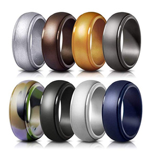 Bán buôn thời trang Mens 8 mét thể thao ngoài trời Breathable <span class=keywords><strong>Silicone</strong></span> <span class=keywords><strong>Ring</strong></span> Set - Product Image 1