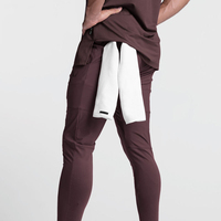 Eation OEM Collants de course à pied à séchage rapide pour hommes Pantalon de compression avec poche