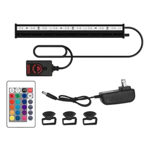 Lumière de récif aérée de couleur lumières d'aquarium décorations LED lumières d'aquarium bulle rvb 45cm noir 90 IP68 18 30000 89