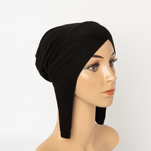 Usine Solide Islamique Sous-Écharpe Hijab Casquette Modal Intérieur Hijab Réglable Sous-Caps Turban <span class=keywords><strong>Bonnet</strong></span> Casquette Musulmane Femmes - Product Image 4
