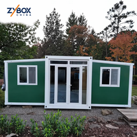 ZYBOX Moderna Villa/Apartamento Contenedor Plegable Expandible de Doble Ala de 20 pies, Montaje Rápido en 10 Minutos, Hogar Plegable Aislado