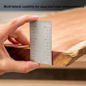 Regla de Acero Inoxidable de 3 Pulgadas, Regla de Bolsillo Portátil Multiusos, Regla de Trabajo de Madera, Herramienta de Marcado, Herramientas de Escala - Product Image 4