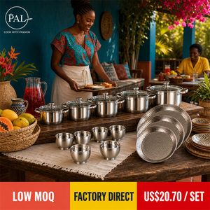 Juego de Utensilios de Cocina de Acero Inoxidable de 20 Piezas Directo de Fábrica, Ollas, Tazones y Bandejas para Preparación en el Hogar, Cocina y Restaurante - Product Image 3