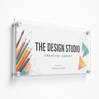 Enseigne de fleuriste personnalisée en acrylique OEM, logo floral mural, support mural, impression UV, découpe laser, vente en gros
