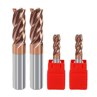 Fraise à queue personnalisée en carbure de tungstène à 4 cannelures, outil de découpe CNC HRC 55 pour usinage de métaux, revêtement AlTiN, support ODM OEM