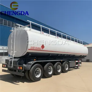 Tri Trục 42000L 45000L 40TON 45TON Dầu/Diesle/Nước Tàu Chở Dung Tích Bình Nhiên Liệu Trong Máy Kéo Trailer