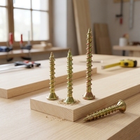 Yellow Zinc Plated Drywall Screws Bugle Head Self Tapping Fasteners for Wood Framing