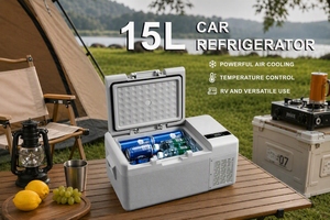 2025 Portable Mini Car Cooler Box <b>Refrigerator</b> Thermoelectric Cooling 15L RV Household Use - Product Image 4