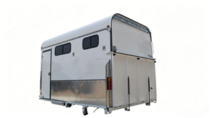Angle Load 2 Horse <b>Float</b> Trailer Australia Standard Aluminum Round Head Horse Transport Trailer - Product Image 5