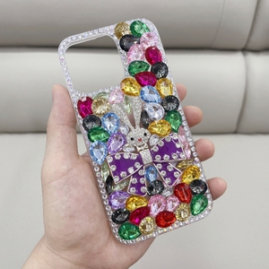 Cho Cô Gái Long Lanh <span class=keywords><strong>Bling</strong></span> Kim Cương Pha Lê Cứng PC Sang Trọng Thẩm Mỹ Điện Thoại Di Động Trường Hợp Cho Iphone16 15 14 13 - Product Image 5
