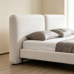 <span class=keywords><strong>Letto</strong></span> <span class=keywords><strong>matrimoniale</strong></span> moderno in tessuto con testiera doppia rotonda minimalista italiana, imbottito su misura, <span class=keywords><strong>per</strong></span> camera da <span class=keywords><strong>letto</strong></span> padronale - Product Image 3