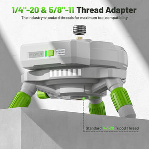 Base pivotante <span class=keywords><strong>Huepar</strong></span> AT5 pour niveau laser, adaptateur de niveau laser, base rotative à 360 degrés, support de trépied - Product Image 2