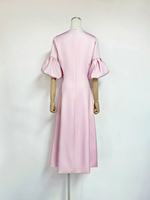 Robe A12300 pour Vacances à la Plage, Col Rond, Imprimée, Coupe Ajustée, Manches Courtes, Style Simple, Décoration Florale Magnifique