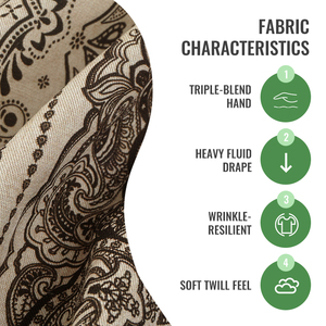 Chemise pour homme en tissu sergé respirant imprimé en lyocell, viscose, lin, chanvre et ramie – Tissu en lyocell et lin pour vêtements - Product Image 3