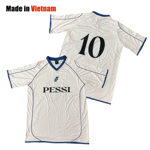 เสื้อฟุตบอลสไตล์เรโทรสตรีทแวร์ พิมพ์ลายโลโก้ได้ตามต้องการ สำหรับผู้ชาย แห้งเร็ว ระบายอากาศดี ทรงโอเวอร์ไซส์ เสื้อกีฬาฟุตบอล - Product Image 1
