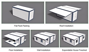 <span class=keywords><strong>Maison</strong></span> préfabriquée 2 chambres, maisons modulaires préfabriquées, <span class=keywords><strong>maison</strong></span> conteneur extensible de 20 pieds, mini-maisons avec cuisine et salle de bain - Product Image 6