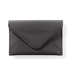 Porte-cartes en cuir véritable avec logo personnalisé de luxe, minimaliste, avec protection RFID, rabat, enveloppe d'affaires, étui pour carte d'identité, carte de crédit, fermeture à bouton - Product Image 1