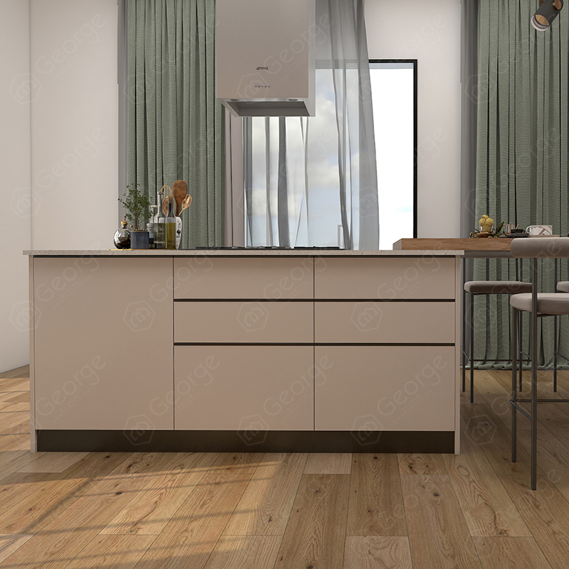 High-End Modern Kitchen Cabinets with Countertops Storage Kitchenware & Sink Faucet Hinge Drawer Basket-Acrylic Door Panel · image 5