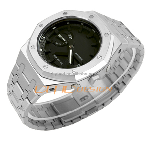 VENTE De Luxe En Métal Boîtier En Acier Inoxydable Bracelet Mod Kit pour GA2100 GA-<span class=keywords><strong>2100</strong></span> GA2110 GA-B2100 <span class=keywords><strong>GM</strong></span>-<span class=keywords><strong>2100</strong></span> Montres Montre Pièces - Product Image 5