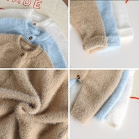 Combinaison en velours de vison super mignonne et adorable pour nouveau-né, automne-hiver, unisexe, en tricot, pour ramper
