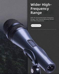 Microphone dynamique à bobine mobile portable E845S, microphone vocal professionnel filaire pour scène, spectacle, animation, matériel audio - Product Image 3