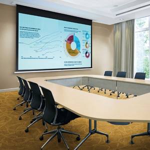 Écran de projection motorisé électrique de 120 pouces avec tissu ALR blanc mat 16:9 Écran de projection encastré - Product Image 2