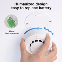 Détecteur de fumée Wi-Fi Tuya Home avec contrôle par application et batterie de secours