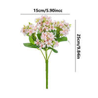 Offre Spéciale 5 têtes Silk Bush Fleur de jacinthe artificielle pour décor d'événement