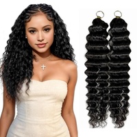 Extensions de cheveux humains bouclés au crochet, tresses sans nœuds, mèches de cheveux humains bouclés birmans pré-bouclées