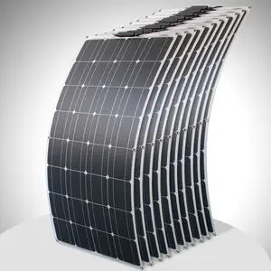 แผงโซลาร์แบบยืดหยุ่น1000W 12V 24V,แผงโซลาร์100W ที่ชาร์จแบตเตอรี่แบบ Monocrystalline สำหรับรถ Rv ไฟฟ้ารถตั้งแคมป์เรือยอชท์