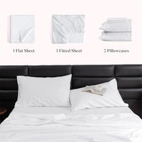 Magnifiques Parures de Draps Personnalisées 4/6 Pièces, Housse de Lit 100% Coton Égyptien Biologique de Luxe 600 Fils, Ensembles de Draps d'Hôtel