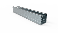 Profilé en U galvanisé |   Profilés en acier à fentes en forme de C pour tuyaux, systèmes HVAC et supports de câbles