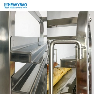 รถเข็นสแตนเลสอเนกประสงค์,อุปกรณ์บริการทำความสะอาดบาร์โรงแรมบริการเสิร์ฟอาหารรถเข็นมือถาดรถเข็นในครัว - Product Image 3