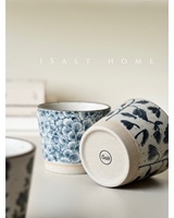 Isalt Home – Services à café et à thé en céramique et porcelaine faits à la main, avec poignées, écologiques, résistants à la chaleur, qualité alimentaire, design classique, Guangdong