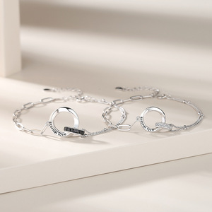 Cadena de cuerda de plata 925 para hombre y mujer, cadena de cuerda al por mayor, cadena de cuerda personalizada unisex, pulsera de cadena de cuerda negra y plateada. - Product Image 4