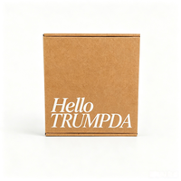 Boîte d'emballage postale et cadeau en papier kraft recyclable conforme PPWR, impression offset personnalisée, monomatériau, sans plastique